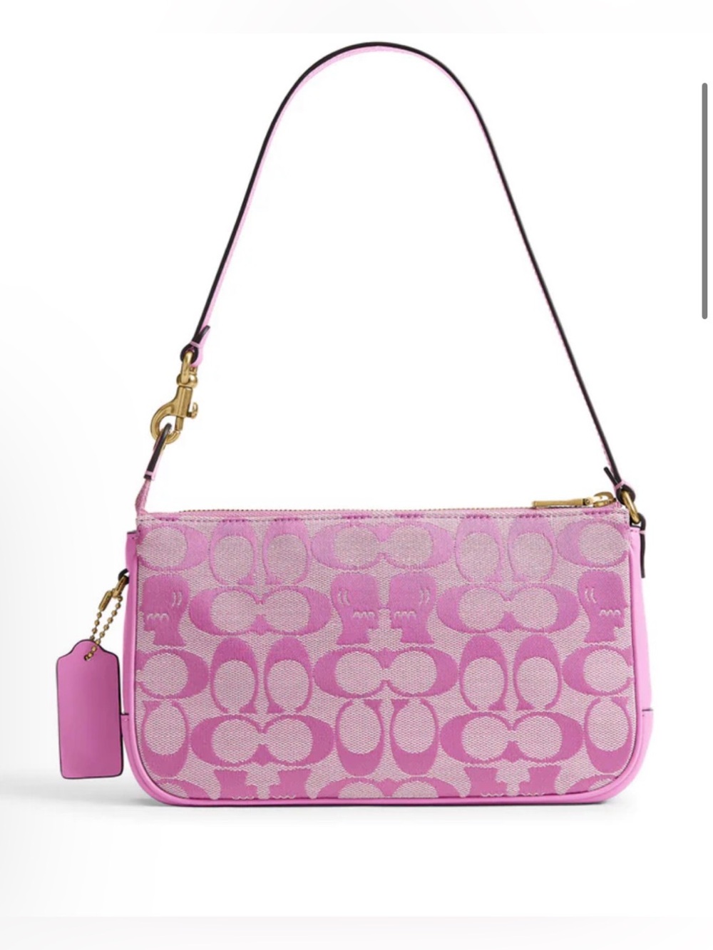 BRAIN DEAD X COACH SIGNATURE JACQUARD PLAZA BAG - FUCHSIA - Picture 3 of 6